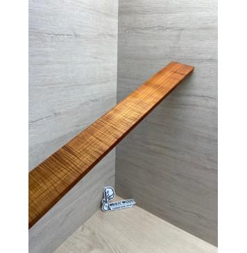 Клён Волнистый Печеный 180 гр заготовка накладки для бас-гитары Радиал АА Волна ААА 10х65х730 мм-12