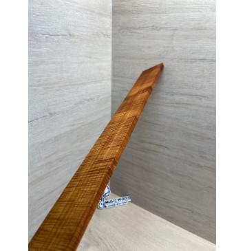 Клён Волнистый Печеный 180 гр заготовка накладки для бас-гитары Радиал АА Волна ААА 10х65х730 мм-9