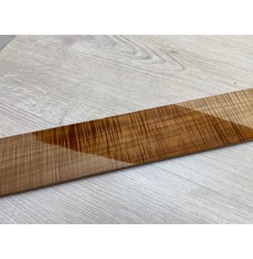 Клён Волнистый Печеный 180 гр заготовка накладки для бас-гитары Радиал ААА Волна ААА 9.7х65х690 мм-17