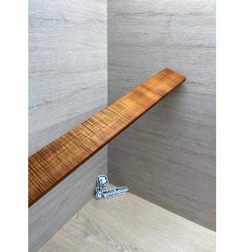 Клён Волнистый Печеный 180 гр заготовка накладки для бас-гитары Радиал ААА Волна ААА 9.7х65х690 мм-14