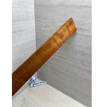 Клён Волнистый Печеный 180 гр заготовка накладки для бас-гитары Радиал ААА Волна ААА 9.7х65х690 мм-19