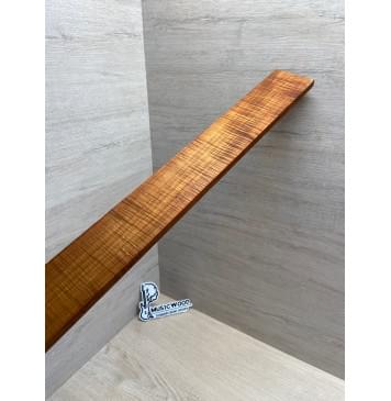 Клён Волнистый Печеный 180 гр заготовка накладки для бас-гитары Радиал ААА Волна ААА 9.7х65х690 мм-16