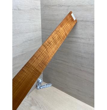 Клён Волнистый Печеный 180 гр заготовка накладки для бас-гитары Радиал ААА Волна ААА 9.7х65х690 мм-0