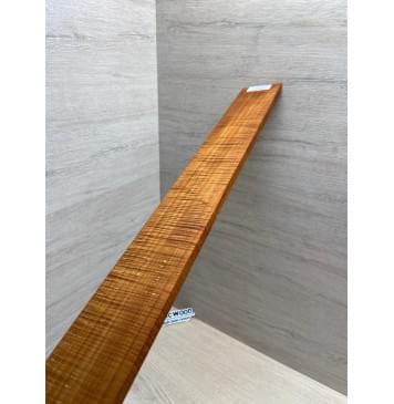Клён Волнистый Печеный 180 гр заготовка накладки для бас-гитары Радиал ААА Волна ААА 9.7х65х690 мм-10