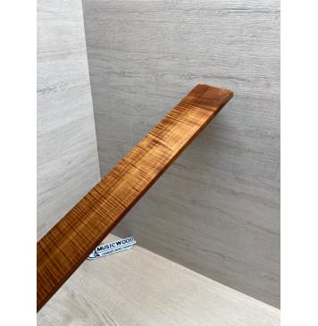Клён Волнистый Печеный 180 гр заготовка накладки для бас-гитары Радиал АА Волна ААА 8.6х65х740 мм-11
