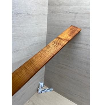 Клён Волнистый Печеный 180 гр заготовка накладки для бас-гитары Радиал АА Волна ААА 10х65х720 мм-16