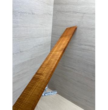 Клён Волнистый Печеный 180 гр заготовка накладки для бас-гитары Радиал АА Волна ААА 10х65х720 мм-15