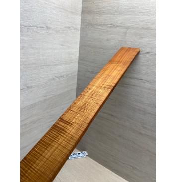 Клён Волнистый Печеный 180 гр заготовка накладки для бас-гитары Радиал АА Волна ААА 10х65х720 мм-14