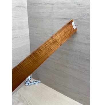 Клён Волнистый Печеный 180 гр заготовка накладки для бас-гитары Радиал АА Волна ААА 10х65х720 мм-25