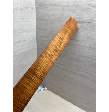 Клён Волнистый Печеный 180 гр заготовка накладки для бас-гитары Радиал АА Волна ААА 10х65х720 мм-21