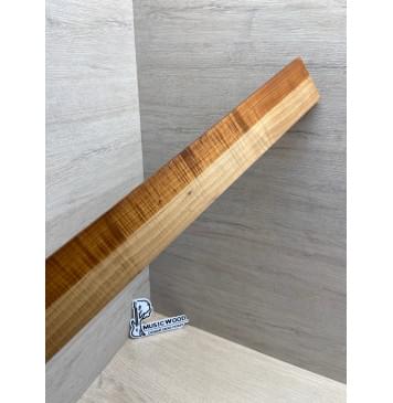 Клён Волнистый Печеный 180 гр заготовка накладки для бас-гитары Радиал АА Волна ААА 9.7х65х725 мм-11