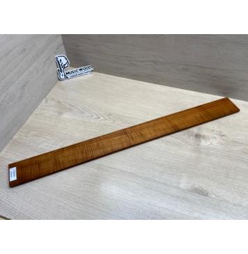 Клён Волнистый Печеный 180 гр заготовка накладки для бас-гитары Радиал АА Волна ААА 9.7х65х725 мм-0