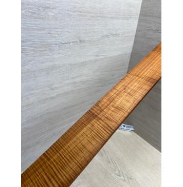 Клён Волнистый Печеный 180 гр заготовка накладки для бас-гитары Радиал АА Волна ААА 9.7х65х725 мм-14