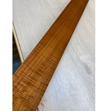 Клён Волнистый Печеный 180 гр заготовка накладки для бас-гитары Радиал АА Волна ААА 9.7х65х725 мм-12