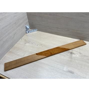 Клён Волнистый Печеный 180 гр заготовка накладки для бас-гитары Смешанный АА Волна АА 9.7х65х740 мм-15
