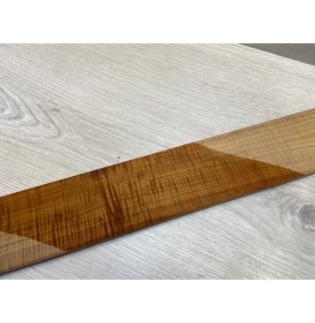 Клён Волнистый Печеный 180 гр заготовка накладки для бас-гитары Смешанный АА Волна АА 9.7х65х740 мм-21
