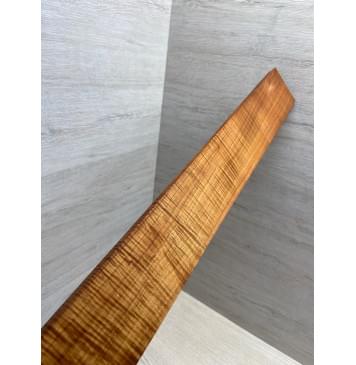 Клён Волнистый Печеный 180 гр заготовка накладки для бас-гитары Смешанный АА Волна АА 9.7х65х740 мм-12