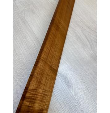 Клён Волнистый Печеный 180 гр заготовка накладки для бас-гитары Смешанный АА Волна АА 9.7х65х740 мм-17