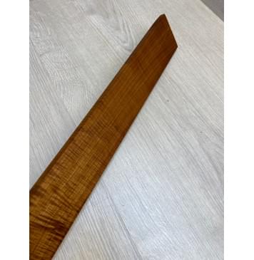 Клён Волнистый Печеный 180 гр заготовка накладки для бас-гитары Смешанный АА Волна АА 9.7х65х740 мм-7
