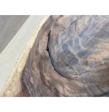 Орех Американский заготовка на топ Тангент А 25х330-210х565-555 мм - (цельный) Уценка-трещина-3