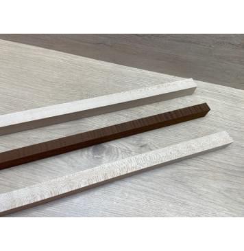 Клен Белый/Ясень Печёный Волнистый заготовка для переклеенного грифа электрогитары Радиал ААА 24х(21-15-21)х745 мм - из 3х частей-5