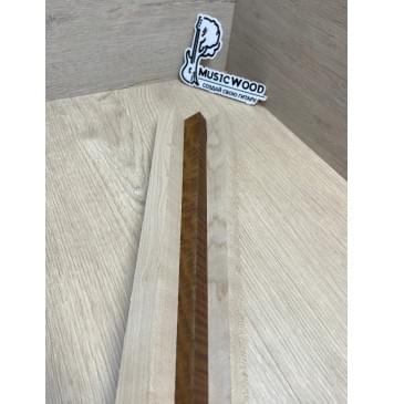 Клен Белый/Ясень Печёный Волнистый заготовка для переклеенного грифа электрогитары Радиал ААА 24х(21-15-21)х745 мм - из 3х частей-7