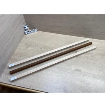 Клен Белый/Ясень Печёный Волнистый заготовка для переклеенного грифа электрогитары Радиал ААА 24х(22-15-22)х745 мм - из 3х частей-10