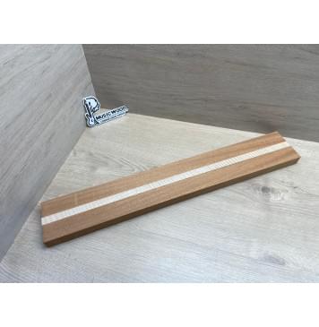 Махагон/Клен Белый Явор, Волнистый заготовка для переклеенного грифа электрогитары Радиал АА Волна ААА 28х(40-17-40)х658 мм - из 3х частей-0