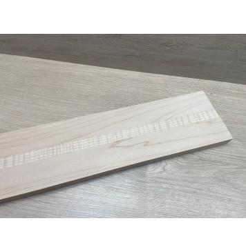 Клен Белый/Клен Белый Явор, Волнистый заготовка для переклеенного грифа электрогитары Смешанный АА Волна ААА 22.5х(44.5-17-44.5)х685 мм - из 3х частей-1