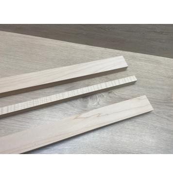 Клен Белый/Клен Белый Явор, Волнистый заготовка для переклеенного грифа электрогитары Смешанный АА Волна ААА 22.5х(44.5-17-44.5)х685 мм - из 3х частей-5