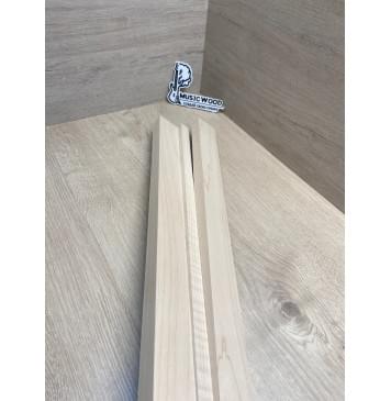 Клен Белый/Клен Белый Явор, Волнистый заготовка для переклеенного грифа электрогитары Смешанный АА Волна ААА 22.5х(44.5-17-44.5)х685 мм - из 3х частей-7