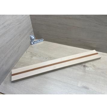 Клен Белый/Махагон заготовка для переклеенного грифа электрогитары Смешанный ААА 26х(36-15-36)х715 мм - из 3х частей-1