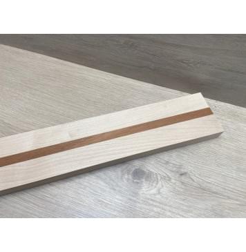 Клен Белый/Махагон заготовка для переклеенного грифа электрогитары Смешанный ААА 26х(36-15-36)х715 мм - из 3х частей-5