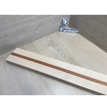 Клен Белый/Махагон заготовка для переклеенного грифа электрогитары Смешанный ААА 26х(36-15-36)х715 мм - из 3х частей-4
