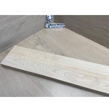 Клён Белый/Клен Белый Явор, Волнистый заготовка для переклеенного грифа электрогитары Смешанный ААА Волна ААА 24.5х(50-16-50)х705 мм - из 3х частей-1