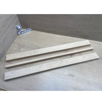 Клён Белый/Клен Белый Явор, Волнистый заготовка для переклеенного грифа электрогитары Смешанный ААА Волна ААА 24.5х(50-16-50)х705 мм - из 3х частей-0