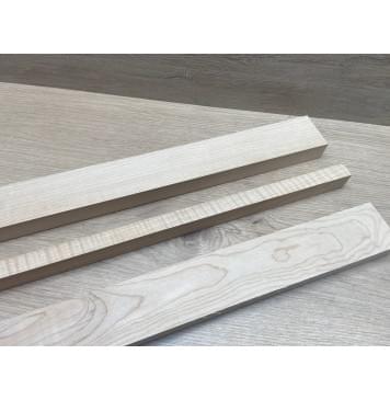 Клён Белый/Клен Белый Явор, Волнистый заготовка для переклеенного грифа электрогитары Смешанный ААА Волна ААА 24.5х(50-16-50)х705 мм - из 3х частей-3