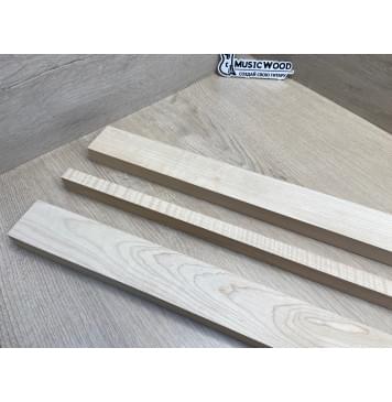 Клён Белый/Клен Белый Явор, Волнистый заготовка для переклеенного грифа электрогитары Смешанный ААА Волна ААА 24.5х(50-16-50)х705 мм - из 3х частей-7