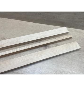Клён Белый/Клен Белый Явор, Волнистый заготовка для переклеенного грифа электрогитары Смешанный ААА Волна ААА 24.5х(50-16-50)х705 мм - из 3х частей-9