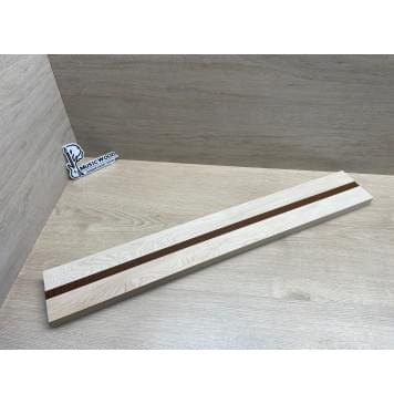 Клен Белый/Ясень Печёный 180гр Волнистый заготовка для переклеенного грифа электрогитары Смешанный ААА Волна ААА 24х(44-16-44)х745 мм - из 3х частей-0