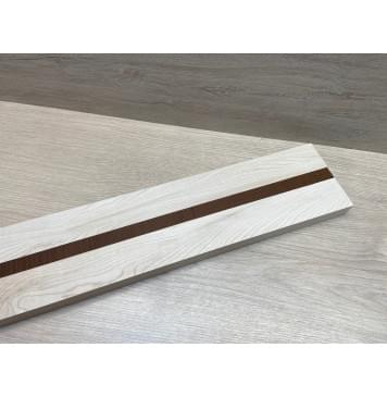 Клен Белый/Ясень Печёный 180гр Волнистый заготовка для переклеенного грифа электрогитары Смешанный ААА Волна ААА 24х(44-16-44)х745 мм - из 3х частей-5