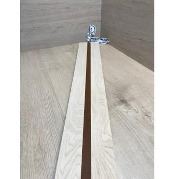 Клен Белый/Ясень Печёный 180гр Волнистый заготовка для переклеенного грифа электрогитары Смешанный ААА Волна ААА 24х(44-16-44)х745 мм - из 3х частей-2