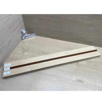 Клен Белый/Ясень Печёный 180гр Волнистый заготовка для переклеенного грифа электрогитары Смешанный ААА Волна ААА 24х(44-16-44)х745 мм - из 3х частей-7