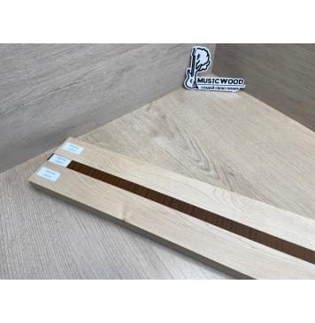 Клен Белый/Ясень Печёный 180гр Волнистый заготовка для переклеенного грифа электрогитары Смешанный ААА Волна ААА 24х(44-16-44)х745 мм - из 3х частей-10