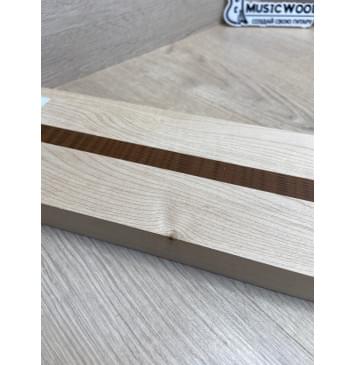 Клен Белый/Ясень Печёный 180гр Волнистый заготовка для переклеенного грифа электрогитары Смешанный ААА Волна ААА 24х(44-16-44)х745 мм - из 3х частей-6