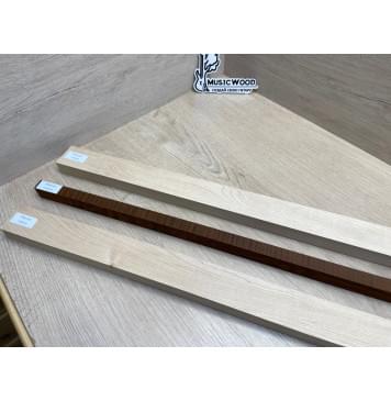 Клен Белый/Ясень Печёный 180гр Волнистый заготовка для переклеенного грифа электрогитары Смешанный ААА Волна ААА 24х(44-16-44)х745 мм - из 3х частей-9