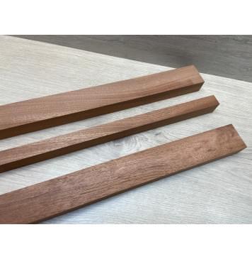 Сапели заготовка грифа электрогитары Смешанный ААА 28х(46.5-20.5-46.5)х735 мм - из 3х частей-7