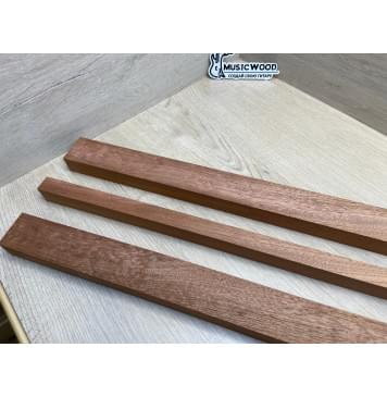 Сапели Волнистый заготовка грифа электрогитары Смешанный ААА 28х(46.5-22-46.5)х735 мм - из 3х частей-13