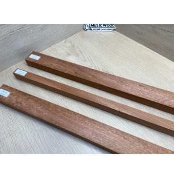 Сапели Волнистый заготовка грифа электрогитары Смешанный ААА 28х(46.5-22-46.5)х735 мм - из 3х частей-12