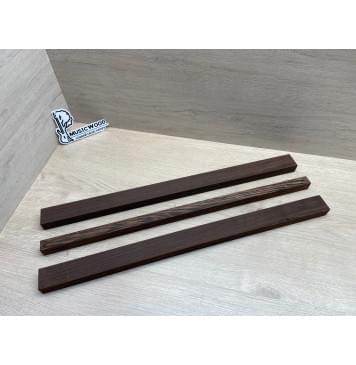 Венге заготовка грифа безголовой гитары Смешанный АА 23.5х(38-20.5-38)х595 мм - из 3х частей-0